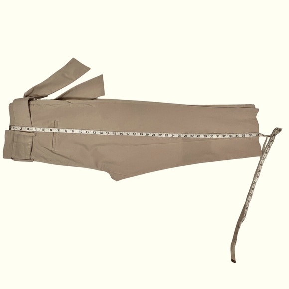 Gianni Bini High Waisted Pleated Khaki Dress Pants with Tie Size 8 - Picture 3 of 10